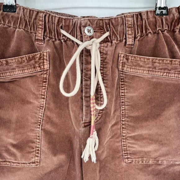 Free People Cut Off Shorts with Drawstring SP Boho Cords - Picture 4 of 7